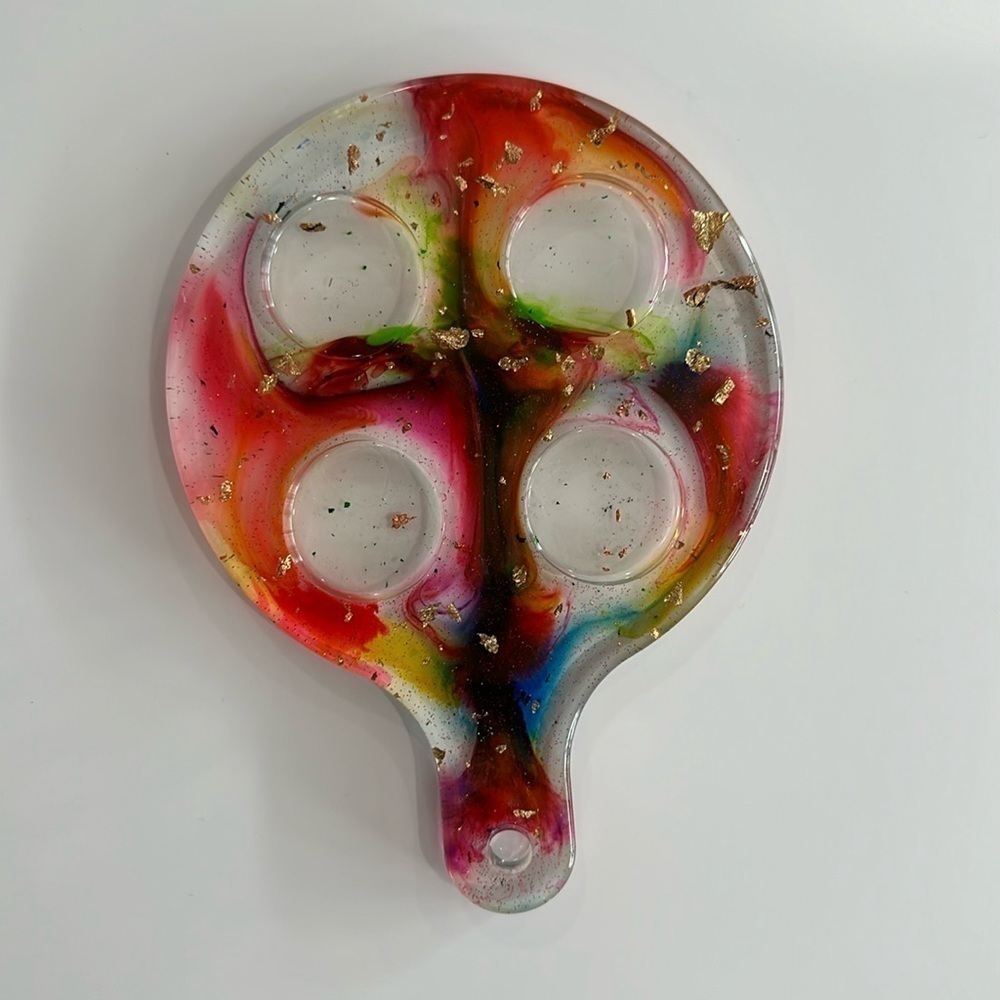 Handmade tie dye shot tray